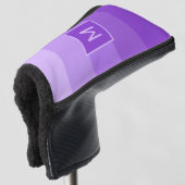 Lilac Stripes benutzerdefiniertes Monogramm Golf H Golf Headcover (3/4 Vorderseite)
