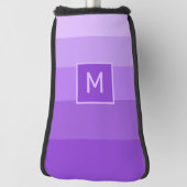 Lilac Stripes benutzerdefiniertes Monogramm Golf H Headcover (Rotieren 90)