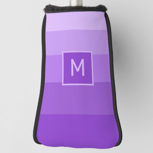 Lilac Stripes benutzerdefiniertes Monogramm Golf H Headcover (Rotieren 90)