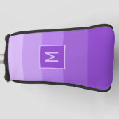 Lilac Stripes benutzerdefiniertes Monogramm Golf H Headcover (Vorderseite)