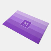 Lilac Stripes Custom Monogramm Fußmatte (Schrägansicht)