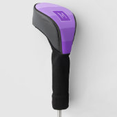 Lilac Stripes Custom Monogramm Golf Headcover (angewinkelt)