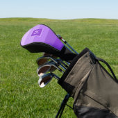 Lilac Stripes Custom Monogramm Golf Headcover (In SItu)