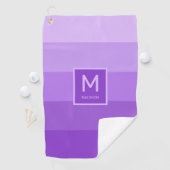 Lilac Stripes Custom Monogramm Golfhandtuch (Insitu)