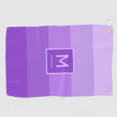 Lilac Stripes Custom Monogramm Golfhandtuch (Horizontal)