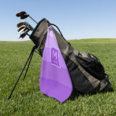 Lilac Stripes Custom Monogramm Golfhandtuch (Gras)