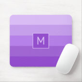 Lilac Stripes Custom Monogramm Mousepad (Mit Mouse)