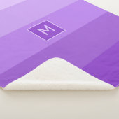Lilac Stripes Custom Monogramm Sherpadecke (3/4)