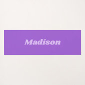 Lilac Stripes Custom Monogramm Yogamatte (Rückseite (Horizontal))