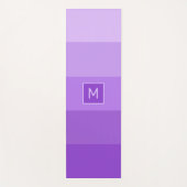 Lilac Stripes Custom Monogramm Yogamatte (Vorderseite)