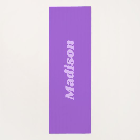 Lilac Stripes Custom Monogramm Yogamatte (Rückseite)