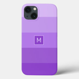 Lilac Stripes kundenspezifische Monogramm-Telefong Case-Mate iPhone Hülle
