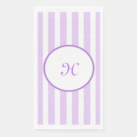 Lilac Stripes Paper Napkin Serviette (Vorderseite)