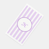 Lilac Stripes Paper Napkin Serviette (Ecke)