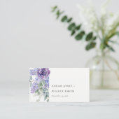 Lilac Succulent Eucalyptus Foliage Wedage Website Begleitkarte (Stehend Vorderseite)