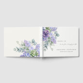 Lilac Succulent Eukalyptus Botanische Hochzeit Gästebuch (Voll)