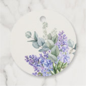 Lilac Succulent Eukalyptus Botanische Hochzeit Geschenkanhänger (Rückseite)