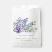 Lilac Succulent Eukalyptus Botanische Hochzeit Geschenktütchen (Vorderseite)