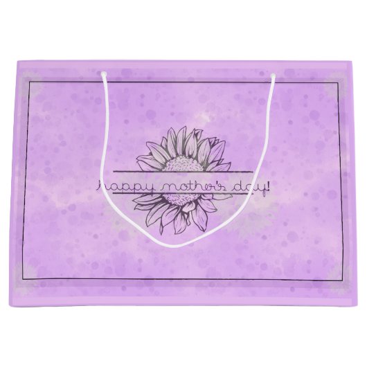 Lilac Sunflower Mother's Day Große Geschenktasche Geschenktüte (Vorderseite)