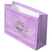Lilac Sunflower Mother's Day Große Geschenktasche Geschenktüte (Vorderseite Schrägansicht)
