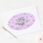 Lilac Sunflower Mother's Day Oval Stickers (Umschlag)