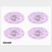 Lilac Sunflower Mother's Day Oval Stickers (Blatt)