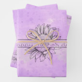 Lilac Sunflower Mother's Day Wrapping Paper Set Geschenkpapier Set (Beispiel)