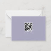 Lilac three Border Monogram Note Card Mitteilungskarte (Rückseite)