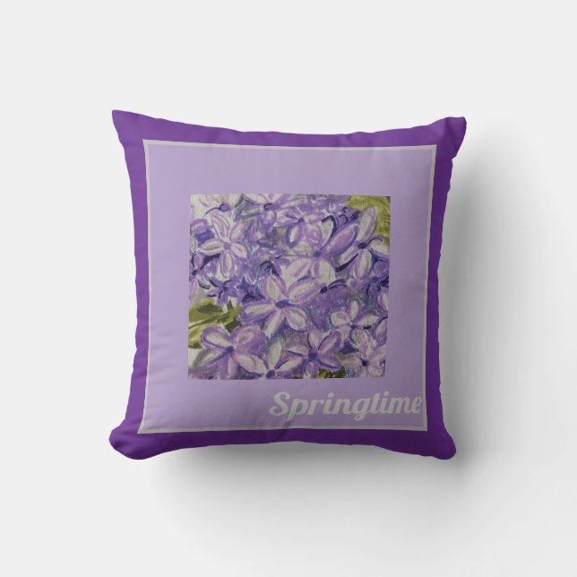 Lilac Throw Pillow Kissen (Vorderseite)