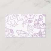 Lilac Toile Tee Party Outfit Raffle Begleitkarte (Rückseite)