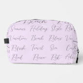 Lilac Trendy Moderne Sommerferien Worte Waschbeutel (Vorderseite)