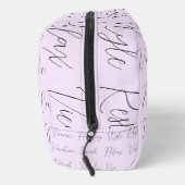 Lilac Trendy Moderne Sommerferien Worte Waschbeutel (Rechts)