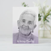 Lilac Trendy Transparency Effect Funeral Dear Ones (Stehend Vorderseite)