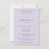 Lilac Trendy Transparency Effect Funeral Dear Ones (Rückseite)