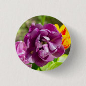 Lilac tulips an einem sonnigen Tag Button (Vorderseite)