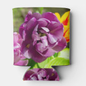 Lilac tulips an einem sonnigen Tag Dosenkühler (Rückseite)