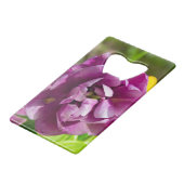 Lilac tulips an einem sonnigen Tag Geldbeutel Flaschenöffner (Rückseite Schrägansicht)