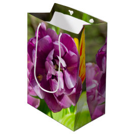 Lilac tulips an einem sonnigen Tag Mittlere Geschenktüte