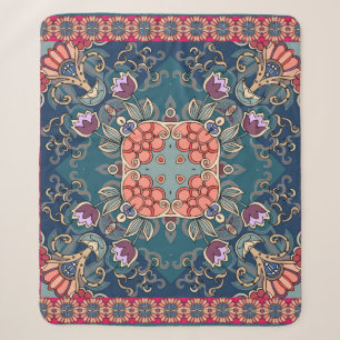 Lilac Tulpe Blume, Zierrahmen mit Blumen. Sherpadecke