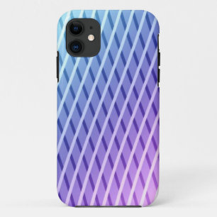 Lilac und Abstraktes blaues Streifenmuster Case-Mate iPhone Hülle