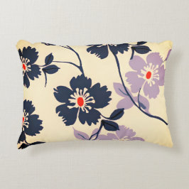 Lilac und Blue Floral Dekokissen