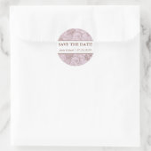 Lilac und Brown Paisley Save the Date Sticker (Tasche)