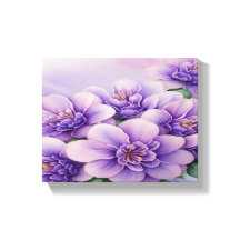 Lilac und Burgundy Blumengestreifte Canvas Print