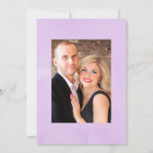 Lilac und Charcoal Floral Wedding Foto Save The Date (Rückseite)
