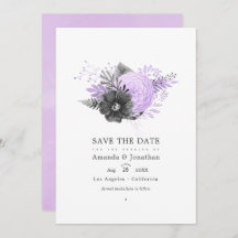 Lilac und Charcoal Floral Wedding Foto