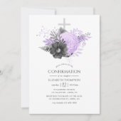 Lilac- und Charkohlefloralbestätigung Einladung (Vorderseite)