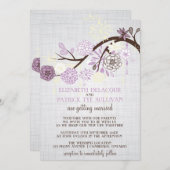 Lilac und Cream Blume Rustikale Hochzeit Einladung (Vorne/Hinten)