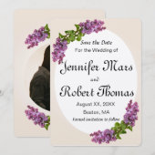 Lilac und Cream Save the Date (Vorne/Hinten)