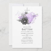 Lilac und die Karkohle-Flora-Taufe Einladung (Vorderseite)