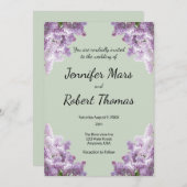 Lilac und Earthy Sage Einladung (Vorne/Hinten)